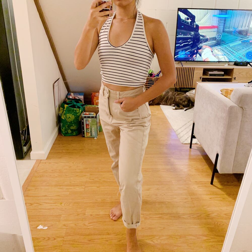 Brandy Melville Striped Halter Top